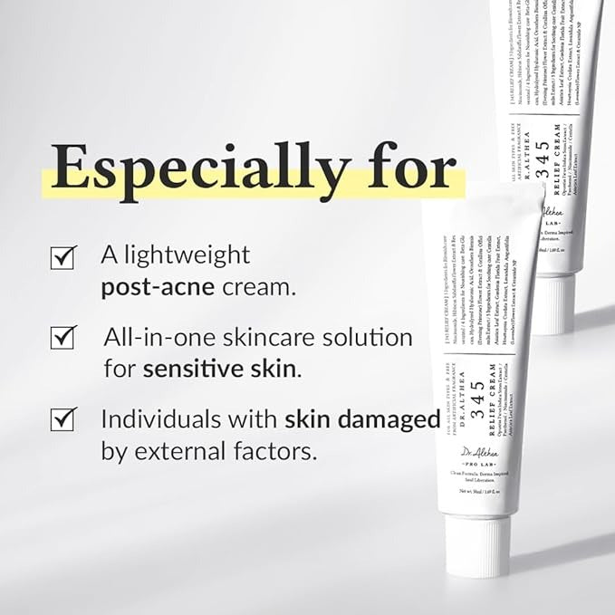 Dr.Althea 345 Relief Cream Vegan Skincare for All Skin Types | 1.69 Fl Oz