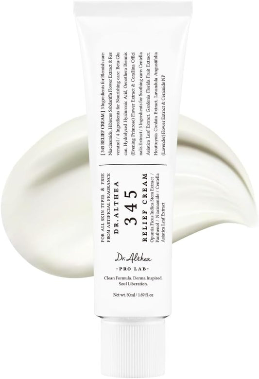 Dr.Althea 345 Relief Cream Vegan Skincare for All Skin Types | 1.69 Fl Oz