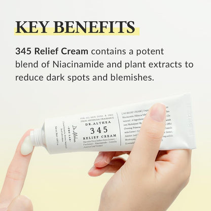Dr.Althea 345 Relief Cream Vegan Skincare for All Skin Types | 1.69 Fl Oz
