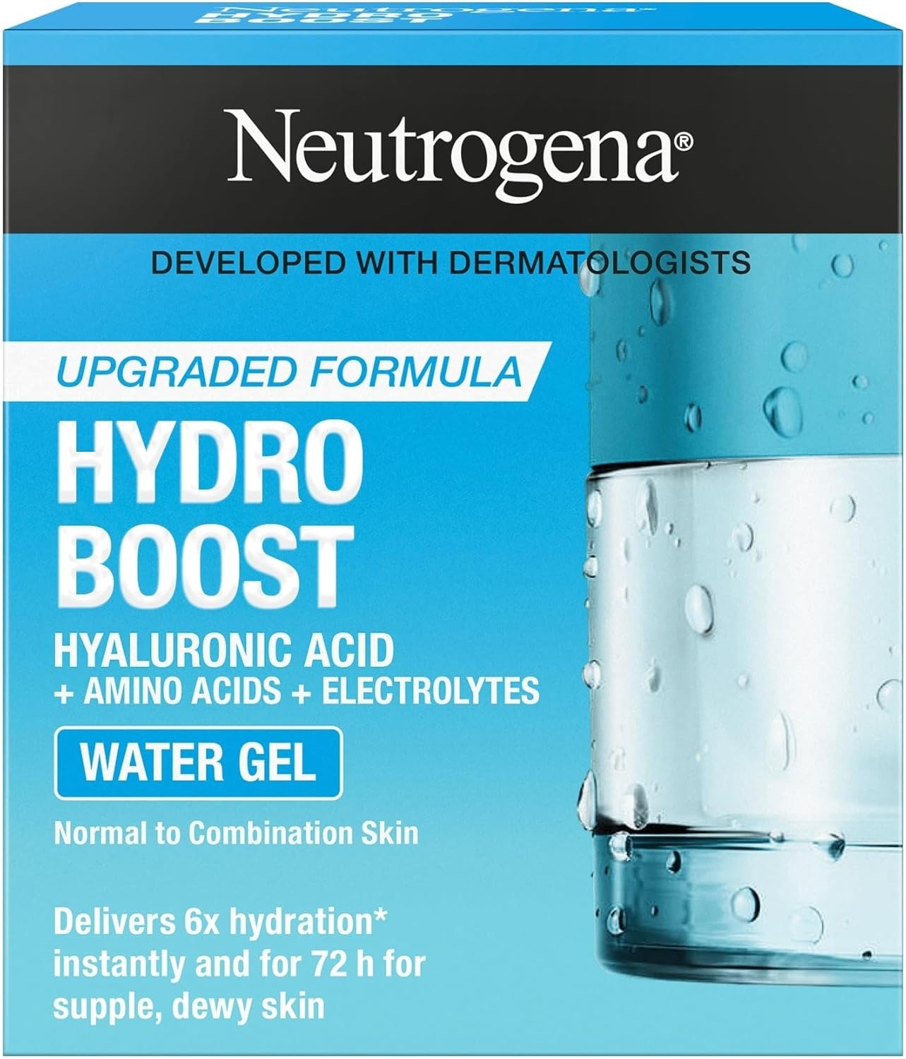 Neutrogena Face Moisturizer Water Gel, Hydro Boost for sensitive skin, 50 ml
