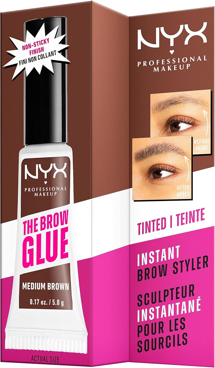NYX Professional Makeup The Brow Glue Shade: Clear (01)